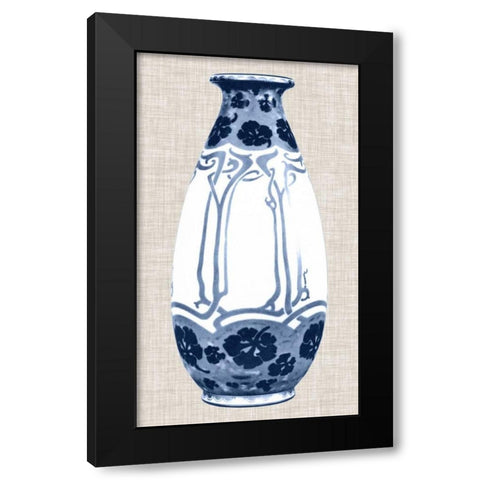 Blue and White Vase II Black Modern Wood Framed Art Print by Unknown
