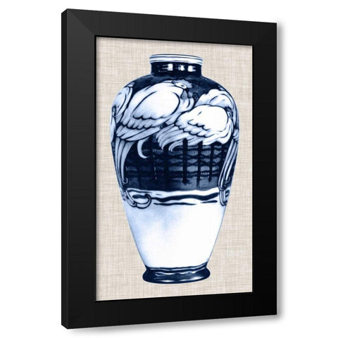 Blue and White Vase VI Black Modern Wood Framed Art Print by Unknown