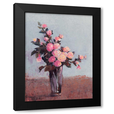 Soft Lit Roses II Black Modern Wood Framed Art Print with Double Matting by OToole, Tim