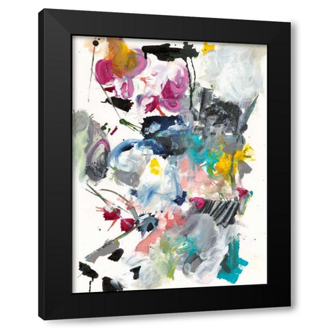 Symphony II Black Modern Wood Framed Art Print with Double Matting by Fuchs, Jodi