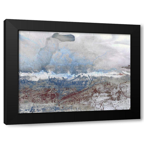 Horizon Spray III Black Modern Wood Framed Art Print with Double Matting by Stramel, Renee W.