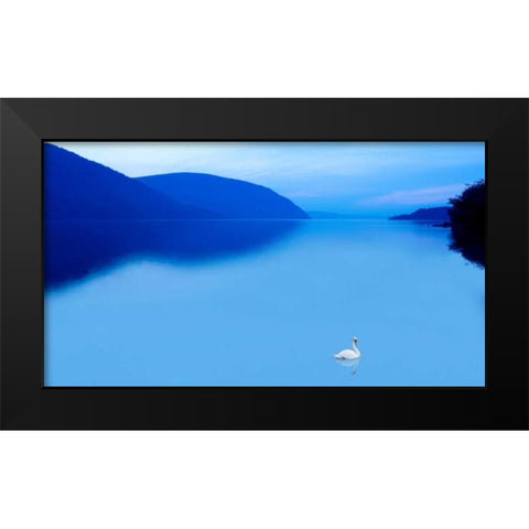 Scene on the Water IV Black Modern Wood Framed Art Print by McLoughlin, James