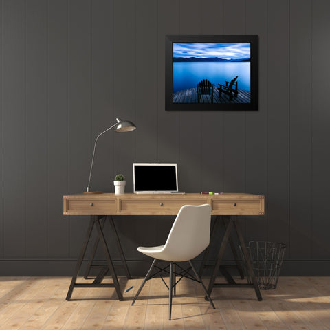 Scene on the Water V Black Modern Wood Framed Art Print by McLoughlin, James