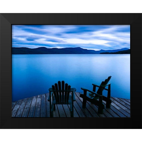 Scene on the Water V Black Modern Wood Framed Art Print by McLoughlin, James