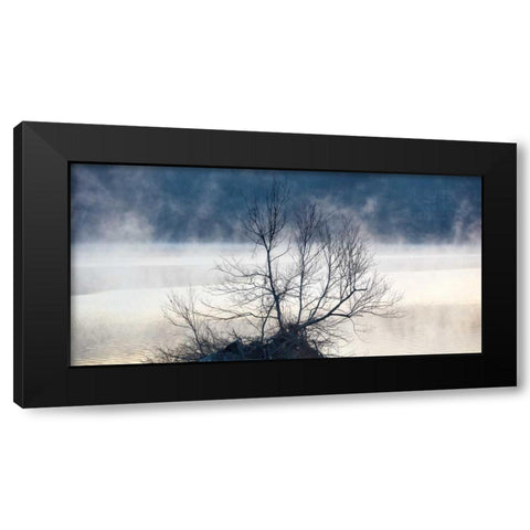 Scene on the Water VII Black Modern Wood Framed Art Print with Double Matting by McLoughlin, James