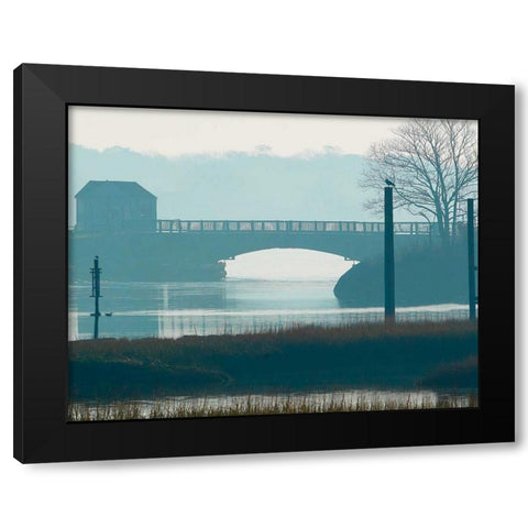 Scene on the Water IX Black Modern Wood Framed Art Print with Double Matting by McLoughlin, James