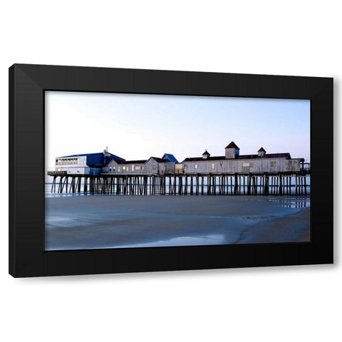 Scene on the Water X Black Modern Wood Framed Art Print with Double Matting by McLoughlin, James