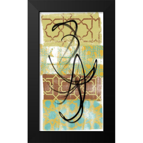 Rhythmic Motion I Black Modern Wood Framed Art Print by Saunders, Alonzo