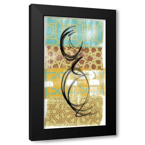 Rhythmic Motion II Black Modern Wood Framed Art Print with Double Matting by Saunders, Alonzo