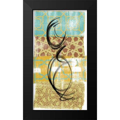 Rhythmic Motion II Black Modern Wood Framed Art Print by Saunders, Alonzo