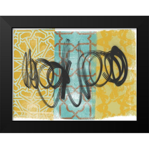 Swirling I Black Modern Wood Framed Art Print by Saunders, Alonzo