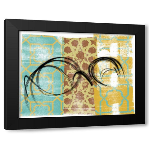 Swirling II Black Modern Wood Framed Art Print by Saunders, Alonzo