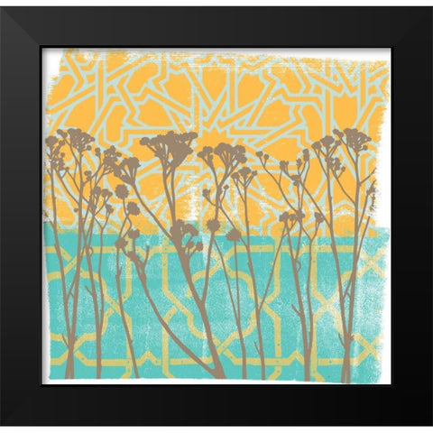 Along the Fence I Black Modern Wood Framed Art Print by Saunders, Alonzo