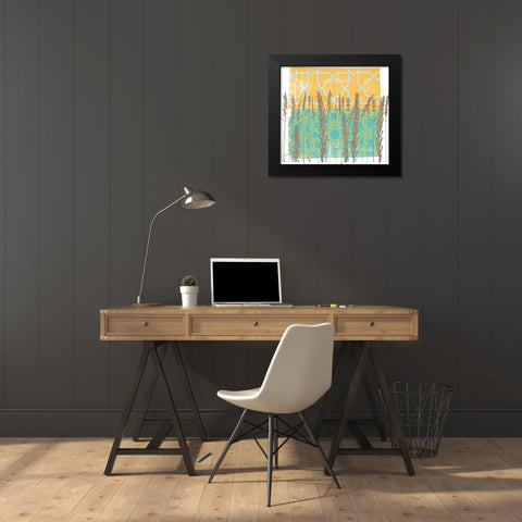 Along the Fence II Black Modern Wood Framed Art Print by Saunders, Alonzo
