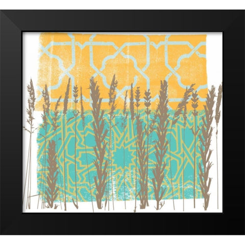 Along the Fence II Black Modern Wood Framed Art Print by Saunders, Alonzo