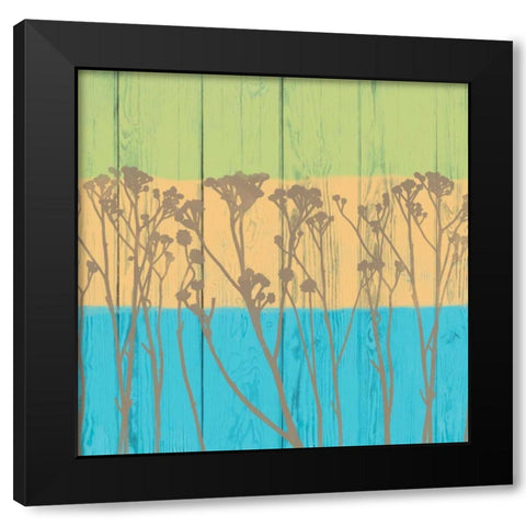 Backyard Friends I Black Modern Wood Framed Art Print with Double Matting by Saunders, Alonzo