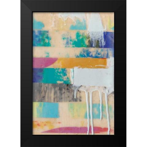 Vibrant Layers II Black Modern Wood Framed Art Print by Goldberger, Jennifer