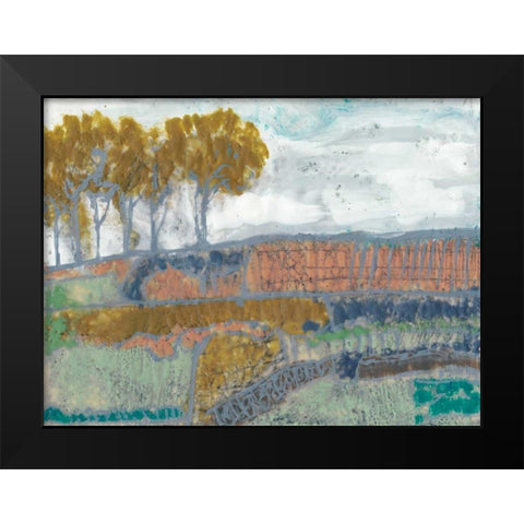 Patchwork Landscape I Black Modern Wood Framed Art Print by Goldberger, Jennifer