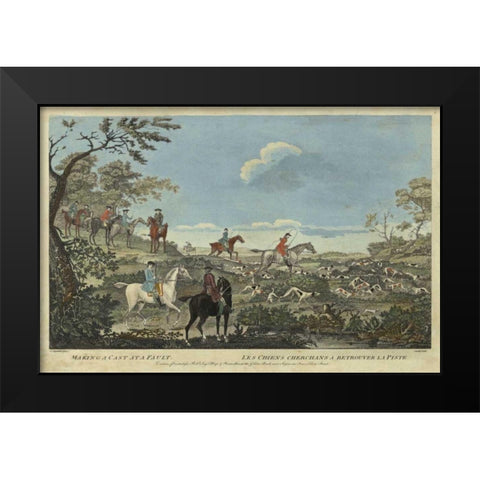 The Thrill of the Chase III Black Modern Wood Framed Art Print by Unknown