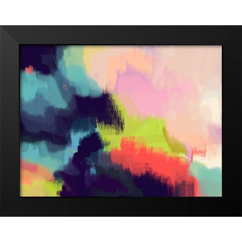 Spring Showers II Black Modern Wood Framed Art Print by Jerry, Alison