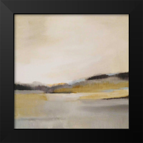 Morning Beach Black Modern Wood Framed Art Print by Jerry, Alison