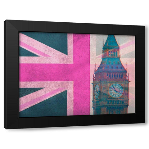 London Calling Black Modern Wood Framed Art Print with Double Matting by Jerry, Alison