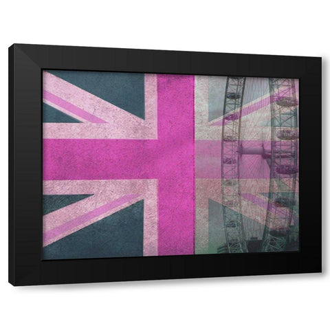 The London Eye Black Modern Wood Framed Art Print with Double Matting by Jerry, Alison