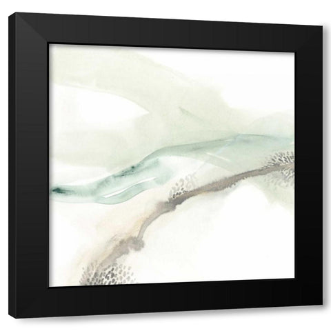 Wave Form I Black Modern Wood Framed Art Print with Double Matting by Vess, June Erica