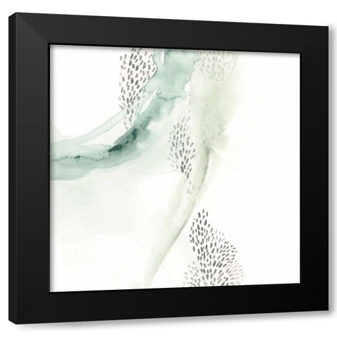 Wave Form II Black Modern Wood Framed Art Print with Double Matting by Vess, June Erica