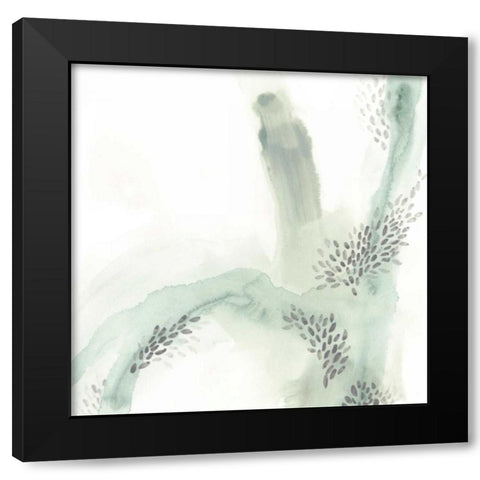 Wave Form IV Black Modern Wood Framed Art Print with Double Matting by Vess, June Erica