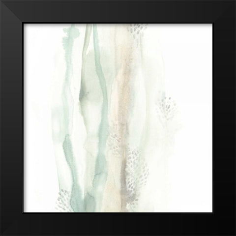 Wave Form V Black Modern Wood Framed Art Print by Vess, June Erica