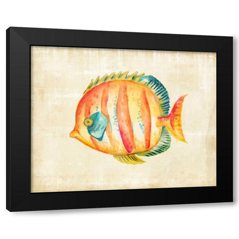 Aquarium Fish II Black Modern Wood Framed Art Print with Double Matting by Zarris, Chariklia