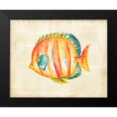 Aquarium Fish II Black Modern Wood Framed Art Print by Zarris, Chariklia