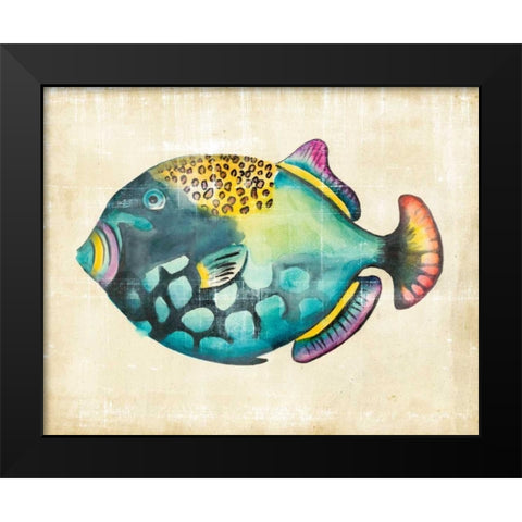 Aquarium Fish IV Black Modern Wood Framed Art Print by Zarris, Chariklia