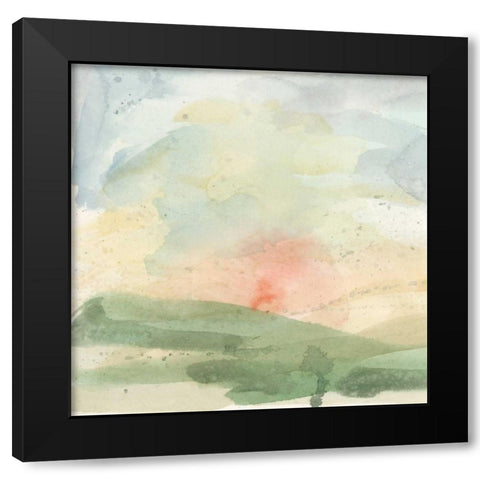 Setting Sun II Black Modern Wood Framed Art Print with Double Matting by Meagher, Megan