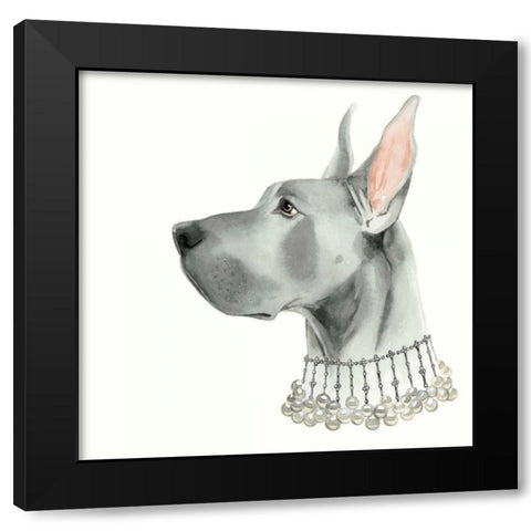 Haute Hounds I Black Modern Wood Framed Art Print with Double Matting by Popp, Grace