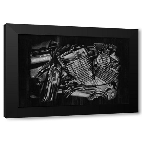 Polished Chrome I Black Modern Wood Framed Art Print with Double Matting by Harper, Ethan