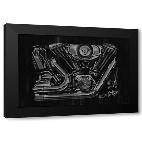 Polished Chrome II Black Modern Wood Framed Art Print by Harper, Ethan