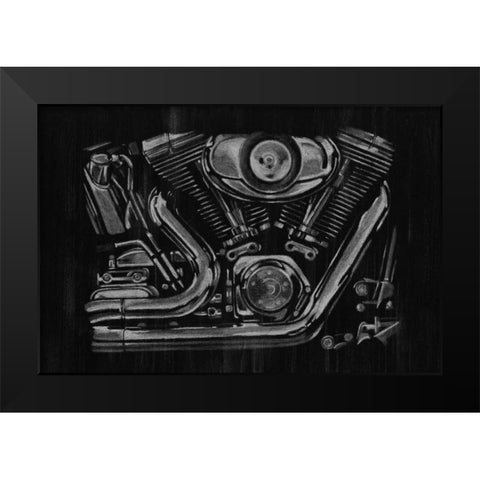 Polished Chrome II Black Modern Wood Framed Art Print by Harper, Ethan