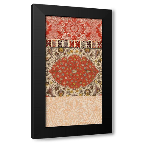 Bohemian Tapestry II Black Modern Wood Framed Art Print with Double Matting by Vision Studio