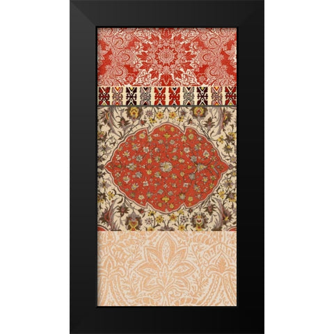 Bohemian Tapestry II Black Modern Wood Framed Art Print by Vision Studio