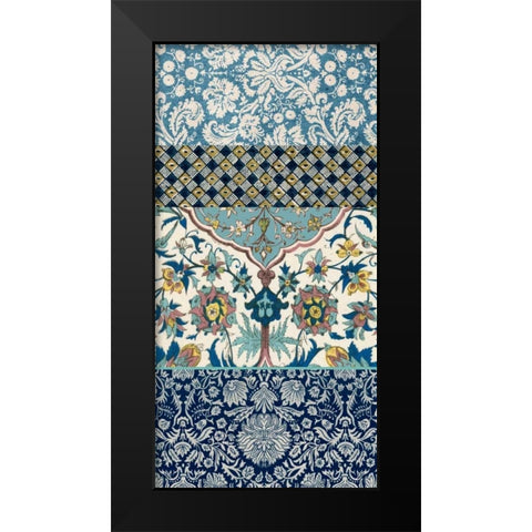 Bohemian Tapestry IV Black Modern Wood Framed Art Print by Vision Studio