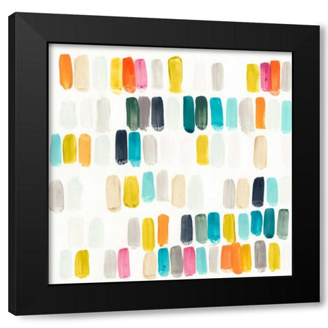 Bright Swatches I Black Modern Wood Framed Art Print with Double Matting by Vess, June Erica