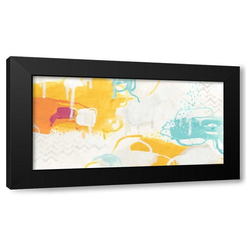 Playful Color I Black Modern Wood Framed Art Print by Vess, June Erica