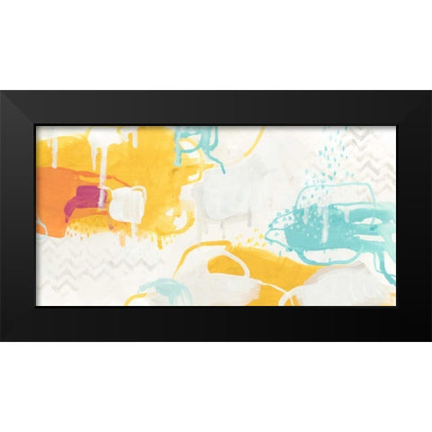 Playful Color I Black Modern Wood Framed Art Print by Vess, June Erica