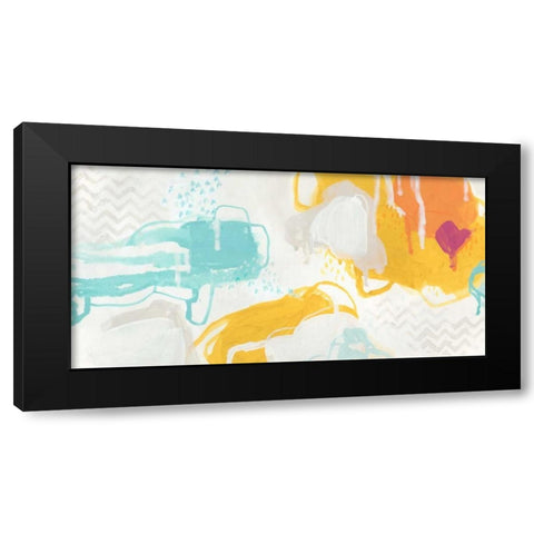 Playful Color II Black Modern Wood Framed Art Print with Double Matting by Vess, June Erica