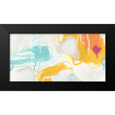 Playful Color II Black Modern Wood Framed Art Print by Vess, June Erica
