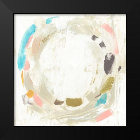 Pastel Wheel II Black Modern Wood Framed Art Print by Goldberger, Jennifer