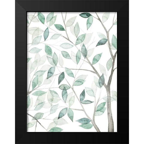 Leaf Lace II Black Modern Wood Framed Art Print by Popp, Grace