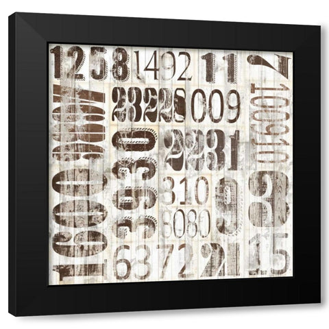 Weathered Numbers II Black Modern Wood Framed Art Print by Fagalde, Jarman